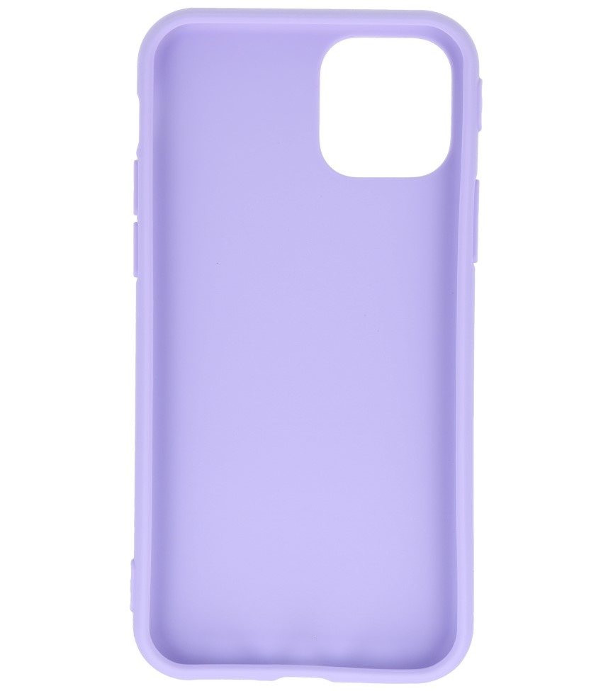 Premium farve TPU taske til iPhone 11 Pro lilla