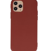 Premium Color TPU Hoesje voor iPhone 11 Pro Bruin