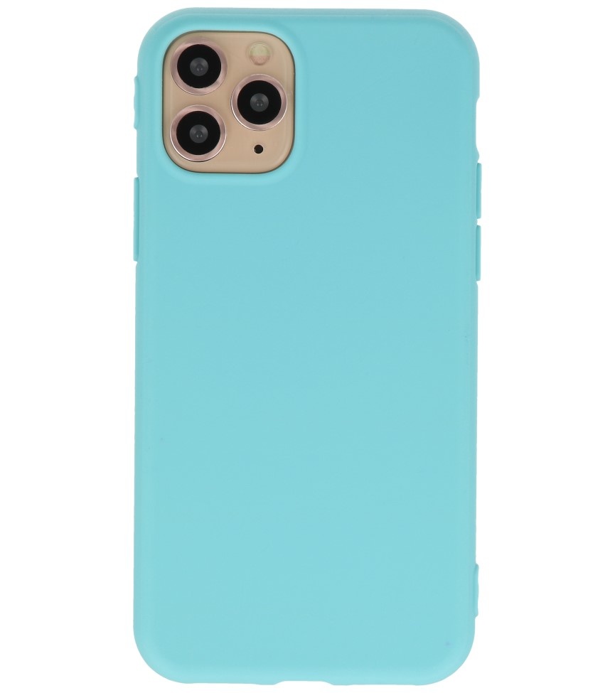 Premium Color TPU Hoesje voor iPhone 11 Pro Turquoise