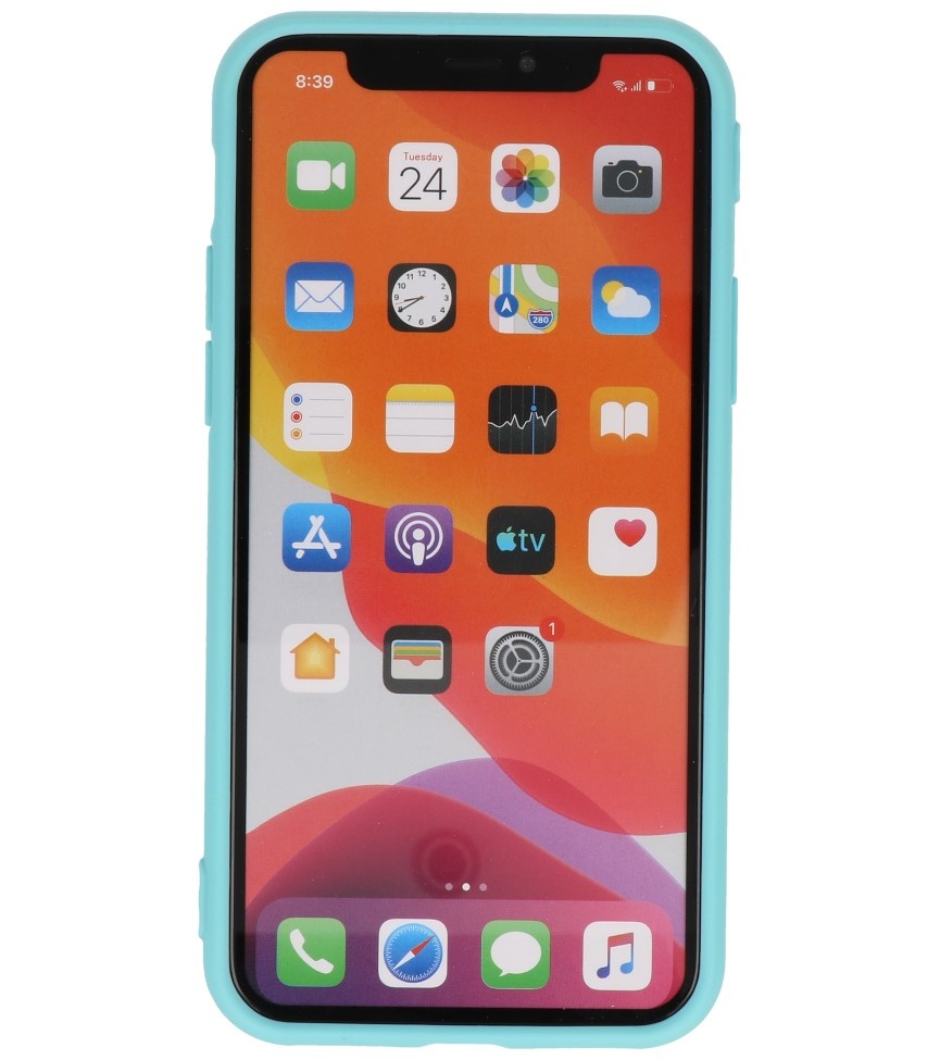 Premium farve TPU taske til iPhone 11 Pro turkis
