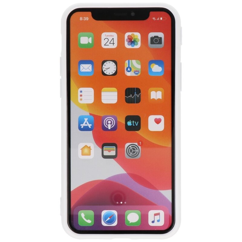 Custodia in TPU a colori premium per iPhone 11 Pro Max bianco