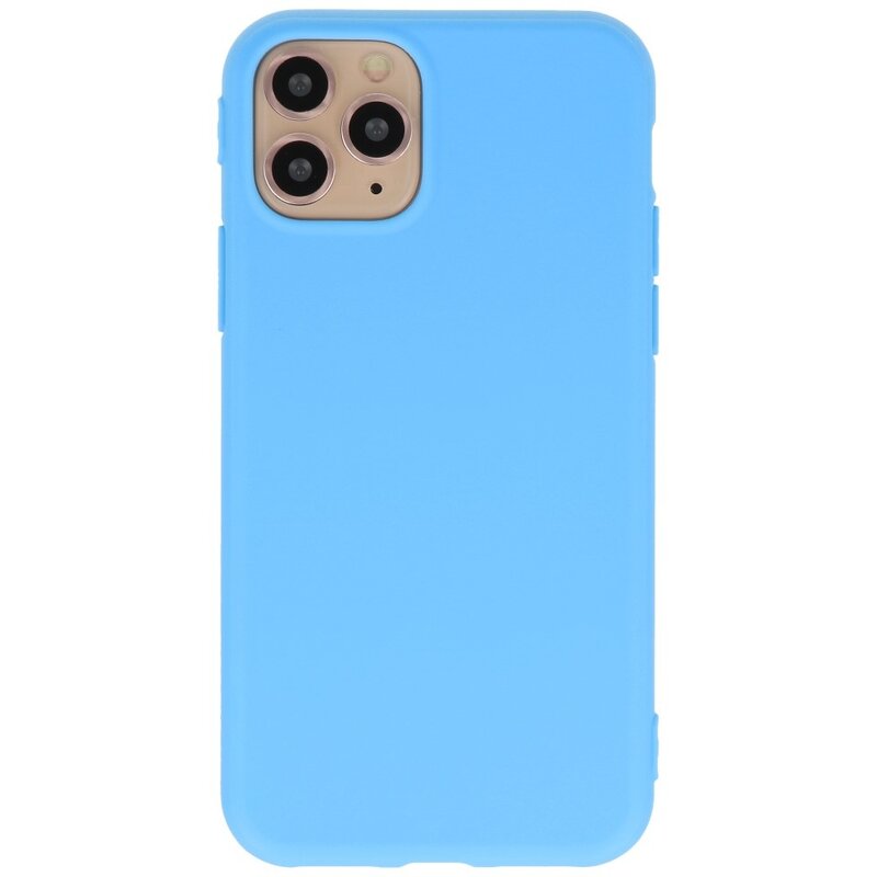 Premium farve TPU taske til iPhone 11 Pro Max lyseblå