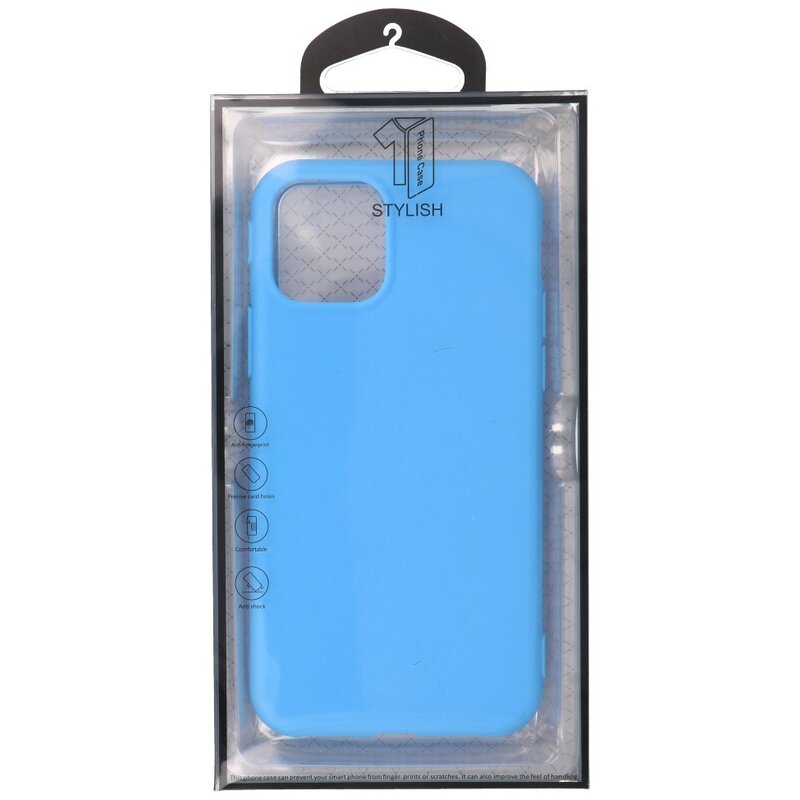 Premium farve TPU taske til iPhone 11 Pro Max lyseblå