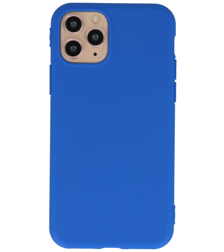 Premium Color TPU Hoesje voor iPhone 11 Pro Max Blauw