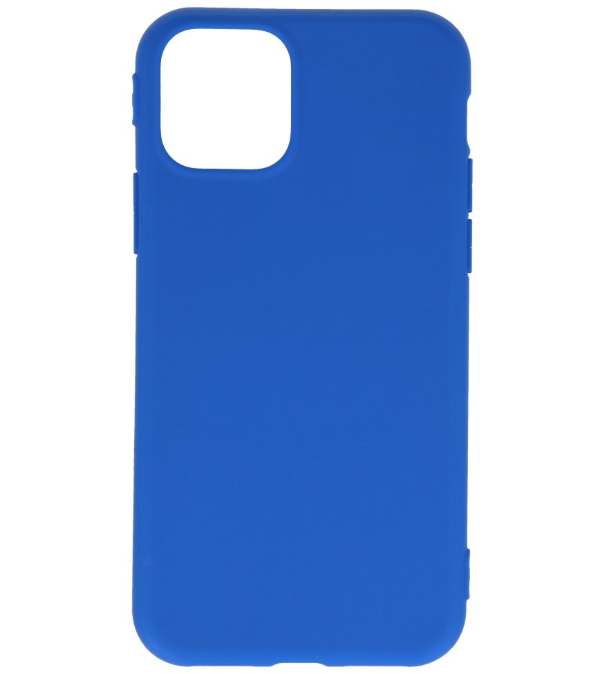 Premium Color TPU Hoesje voor iPhone 11 Pro Max Blauw