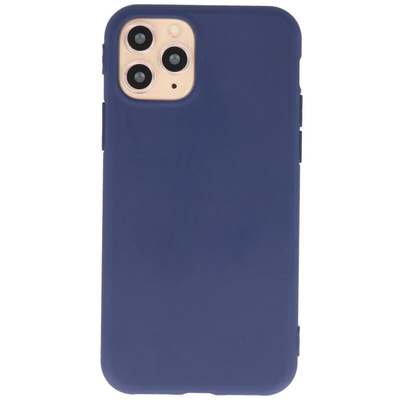 Premium Color TPU Hoesje voor iPhone 11 Pro Max Navy