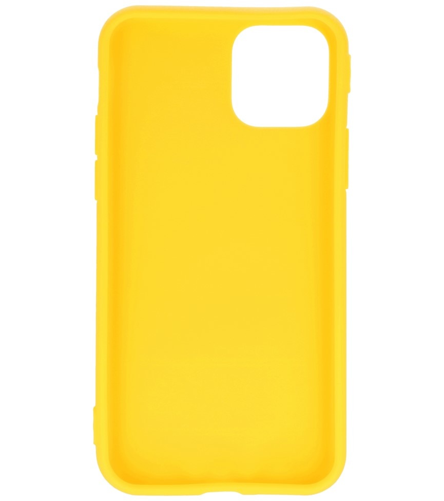 Premium farve TPU taske til iPhone 11 Pro Max gul