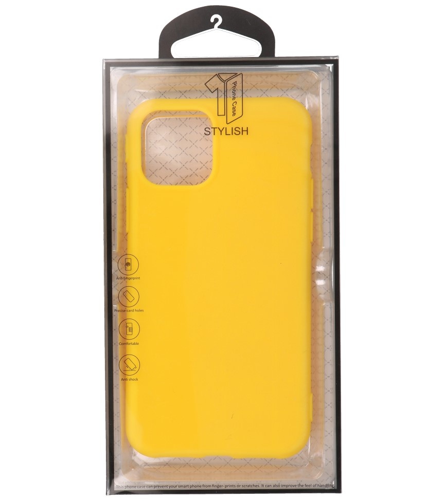 Premium Color TPU Hoesje voor iPhone 11 Pro Max Geel