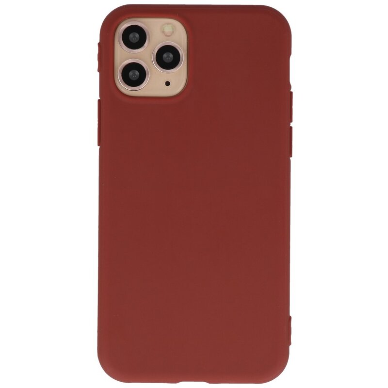 Funda de TPU de color premium para iPhone 11 Pro Max Brown