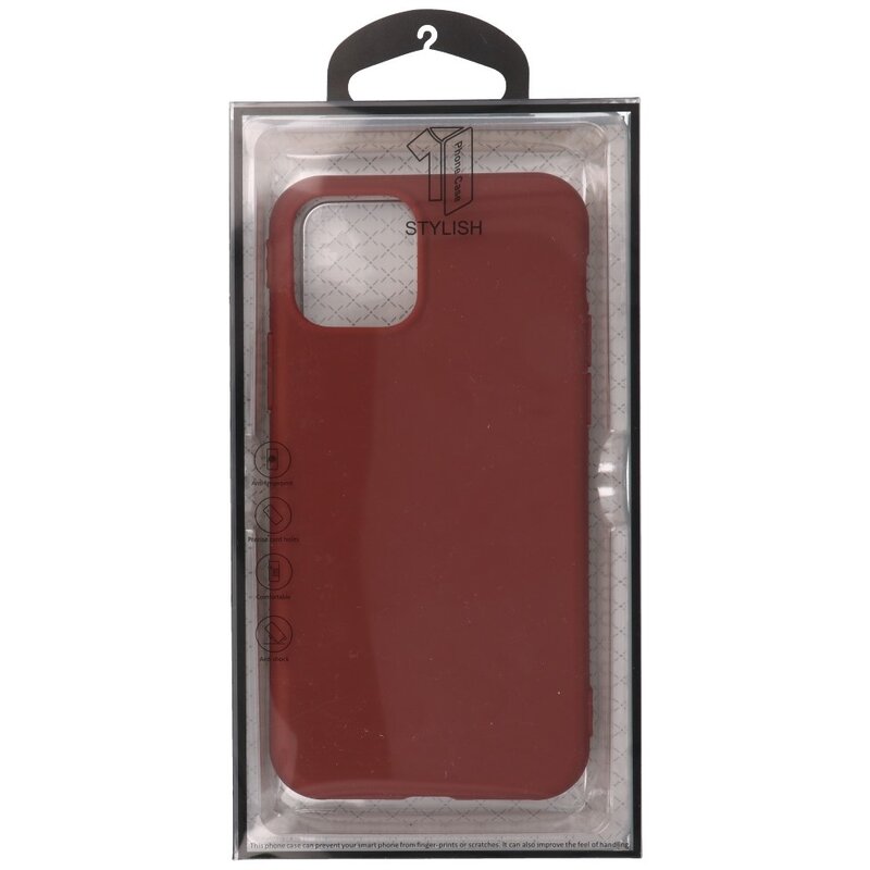 Premium Color TPU Hoesje voor iPhone 11 Pro Max Bruin