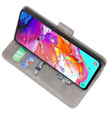 Bookstyle Wallet Cases Hoesje voor Samsung Galaxy A21 Grijs