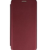 Schlanke Folio Hülle für Samsung Galaxy A41 Bordeaux Rot