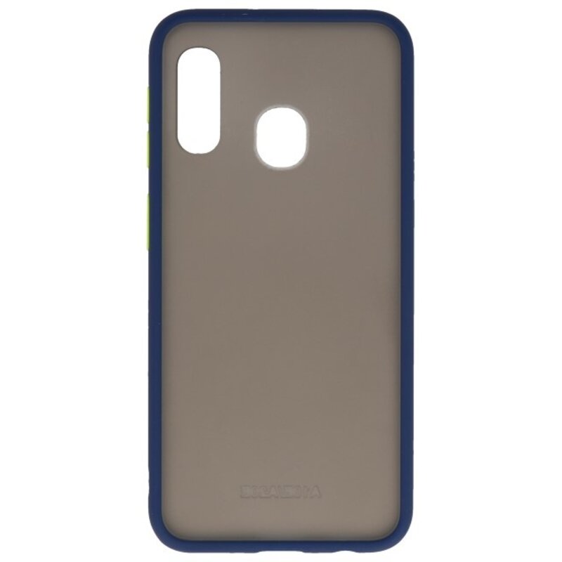 Étui rigide à combinaison de couleurs pour Galaxy A11 Bleu