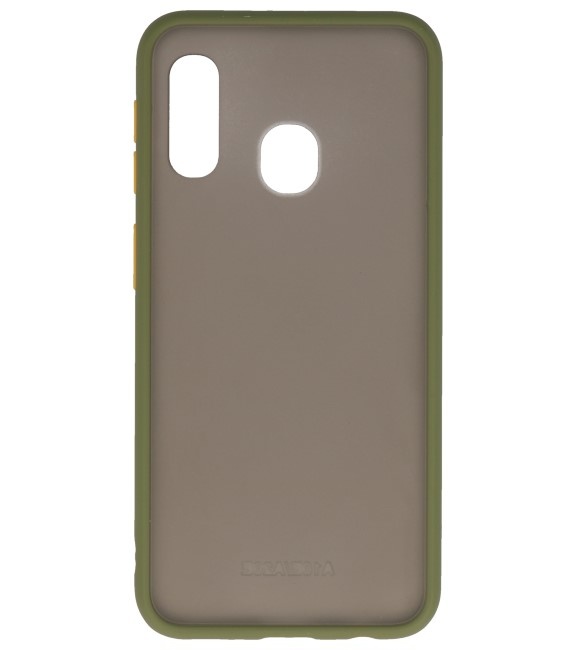 Combinazione di colori Custodia rigida per Galaxy A11 verde