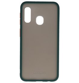 Combinazione di colori Custodia rigida per Galaxy A11 verde scuro