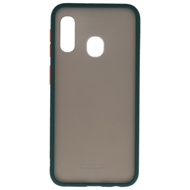 Combinazione di colori Custodia rigida per Galaxy A11 verde scuro
