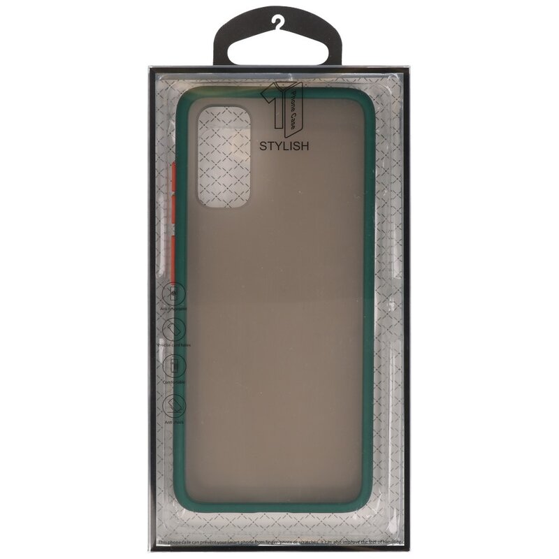 Combinazione di colori Custodia rigida per Galaxy A41 verde scuro