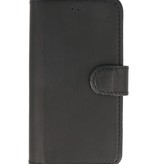 Funda de cuero hecha a mano MF Bookstyle iPhone 11 Pro negro