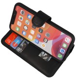 Funda de cuero hecha a mano MF Bookstyle iPhone 11 Pro negro