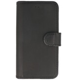 Custodia a libro in pelle MF fatta a mano per iPhone 11 Pro Max nera