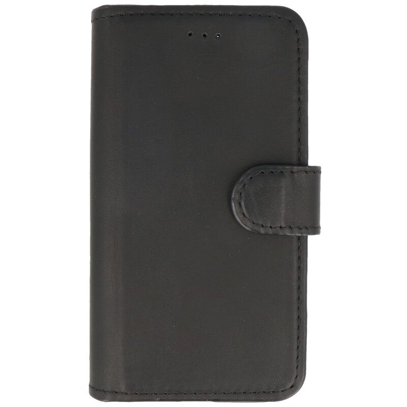 Custodia a libro in pelle MF fatta a mano per iPhone 11 Pro Max nera