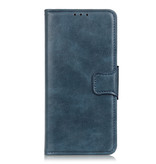 Pull Up PU Leder Bookstyle für Samsung Galaxy A41 Blue