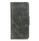 Pull Up PU Leather Bookstyle for Samsung Galaxy A41 Dark Green