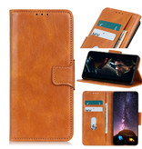 Pull Up PU Leder Bookstyle voor Samsung Galaxy S20 Bruin