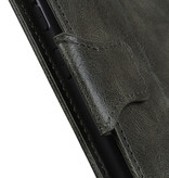 Pull Up PU Leather Bookstyle for Samsung Galaxy S20 Dark Green