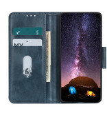 Tirez le style de livre en cuir PU pour Samsung Galaxy S20 Ultra Bleu