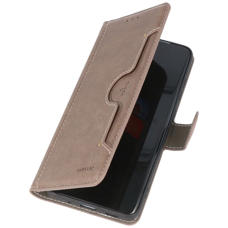 Custodia a portafoglio di lusso per Samsung Galaxy S10 Lite grigia