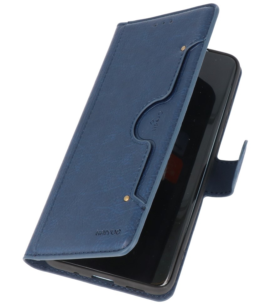 Luxus Brieftasche Hülle für Samsung Galaxy Note 10 Lite Navy