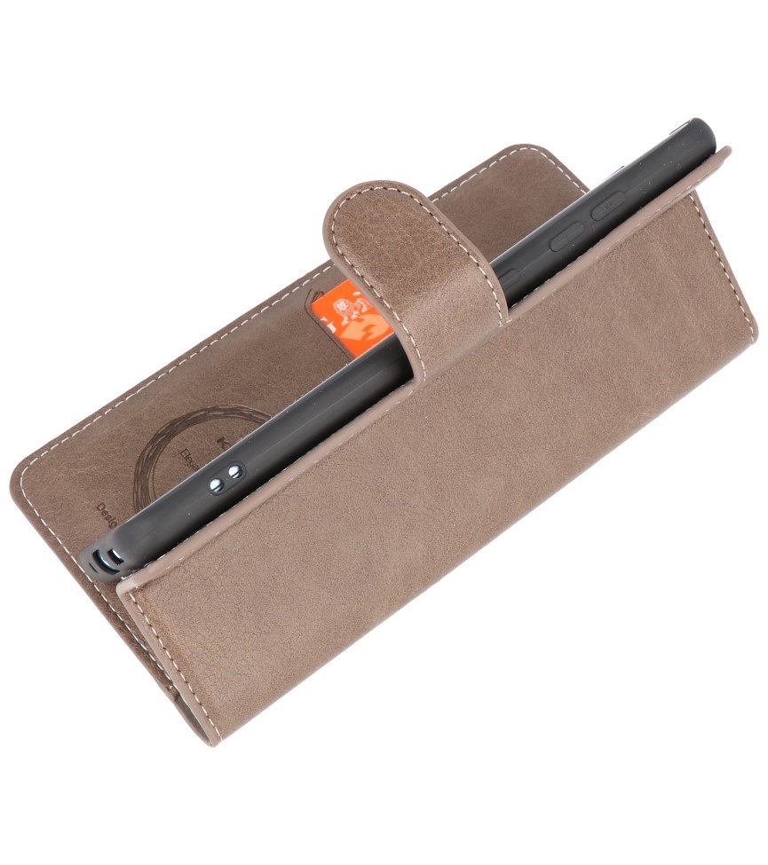 Luxe Portemonnee Hoesje voor Samsung Galaxy Note 10 Lite Grijs