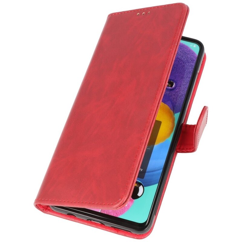 Rico Vitello 2 en 1 Book Case Cover para Samsung Galaxy A71 Rojo