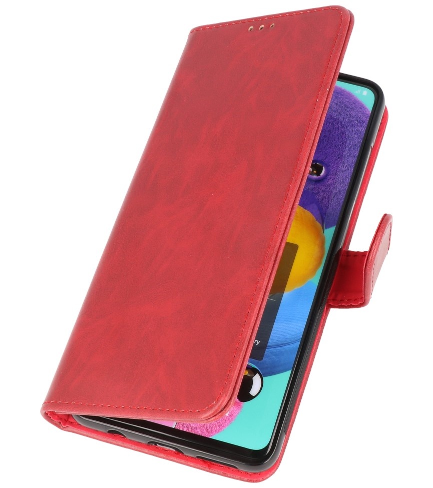 Rico Vitello 2 en 1 Book Case Cover para Samsung Galaxy A71 Rojo