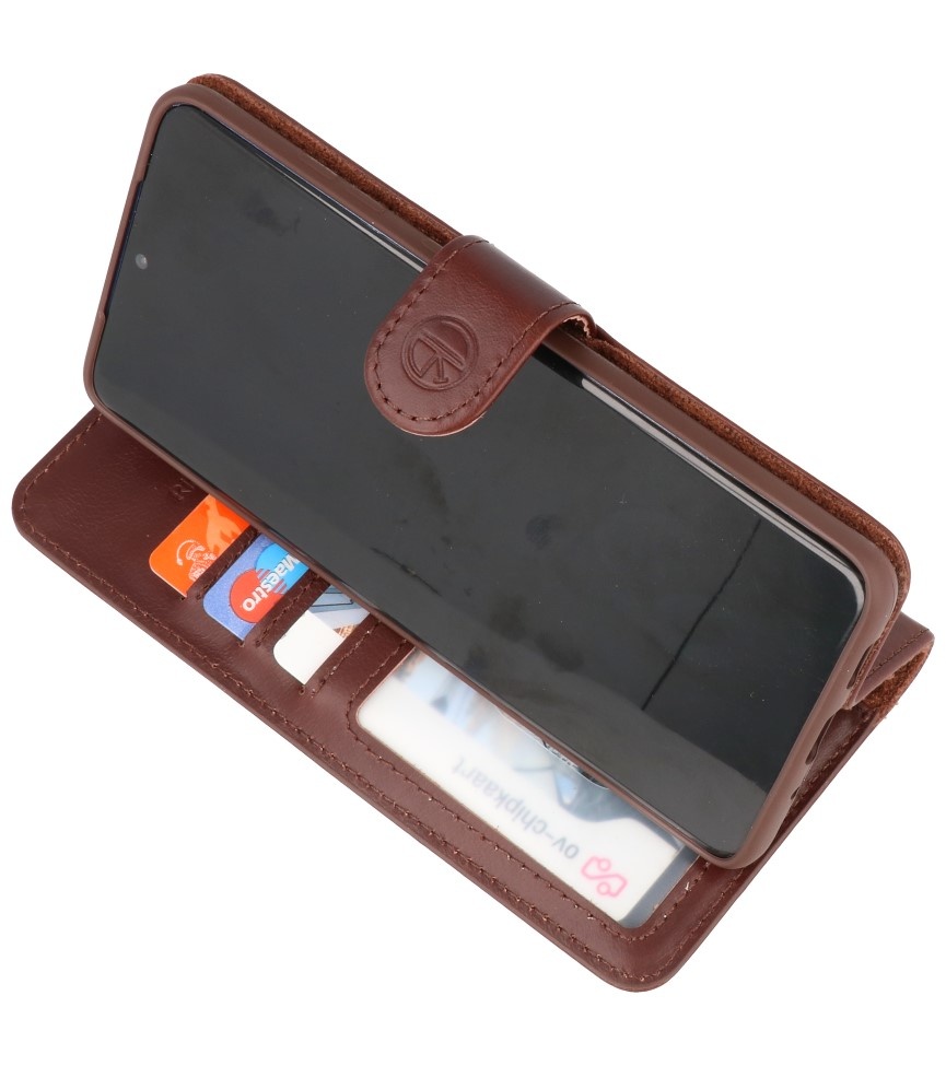 Rico Vitello Genuine Leather Book Type Case for Samsung Galaxy 20 Mocca