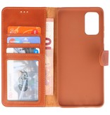 Rico Vitello Funda tipo libro de cuero genuino para Samsung Galaxy 20 Plus Marrón