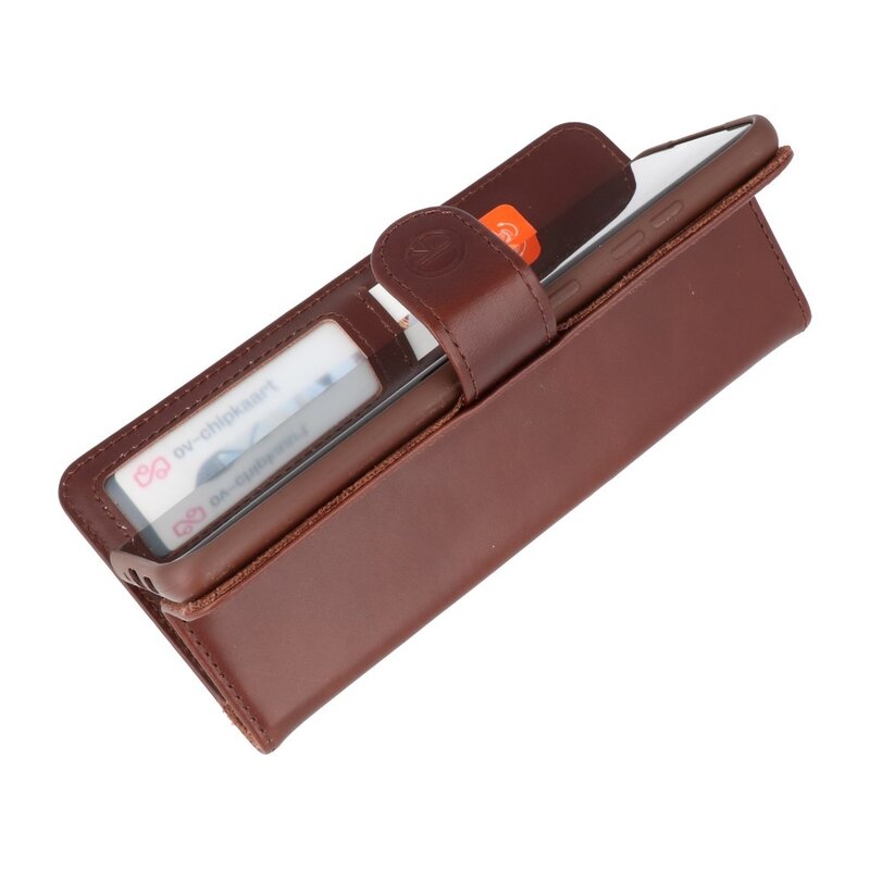 Étui en cuir véritable Rico Vitello Book Type pour Samsung Galaxy 20 Plus Mocca