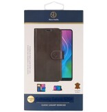 Rico Vitello Funda tipo libro de cuero genuino para Samsung Galaxy 20 Plus Mocca