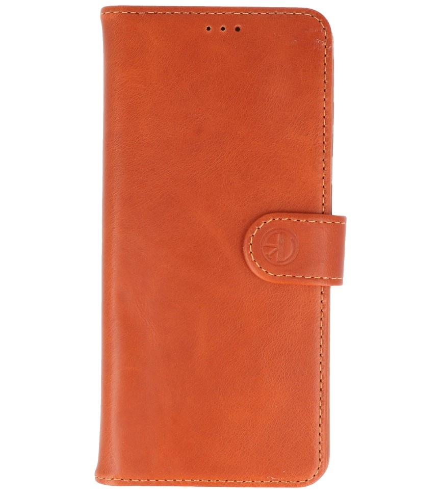 Rico Vitello Genuine Leather Book Type Case for Samsung Galaxy 20 Ultra Brown