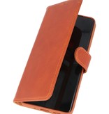 Coque Book Type Rico Vitello en cuir véritable pour Samsung Galaxy 20 Ultra Marron