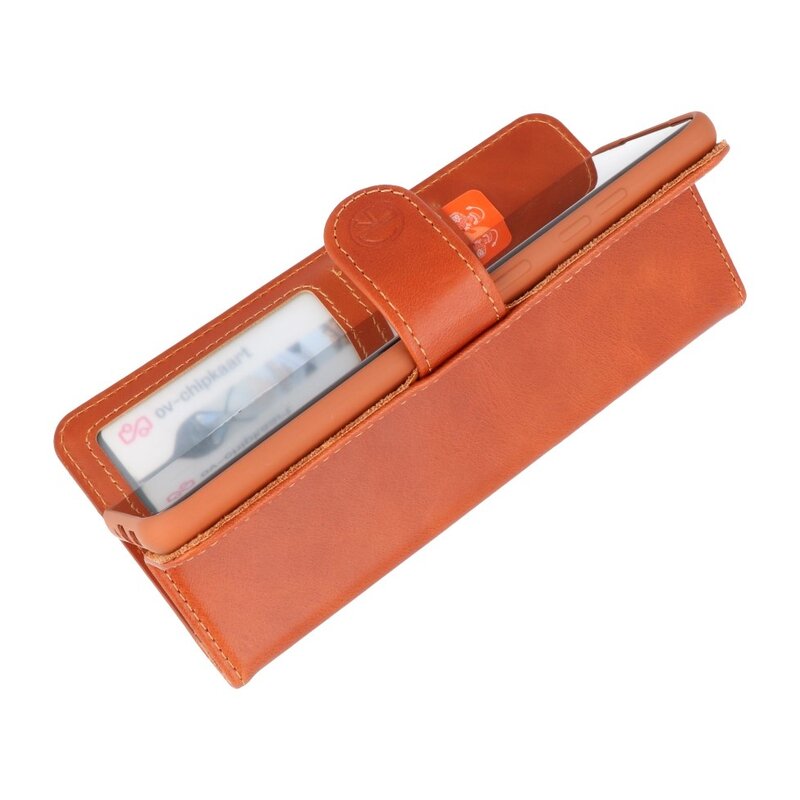 Coque Book Type Rico Vitello en cuir véritable pour Samsung Galaxy 20 Ultra Marron