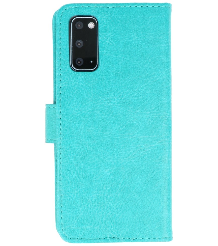 Bookstyle Wallet Cases Hoesje voor Samsung S20 Groen