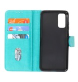 Bookstyle Wallet Cases Hoesje voor Samsung Galaxy S20 Groen