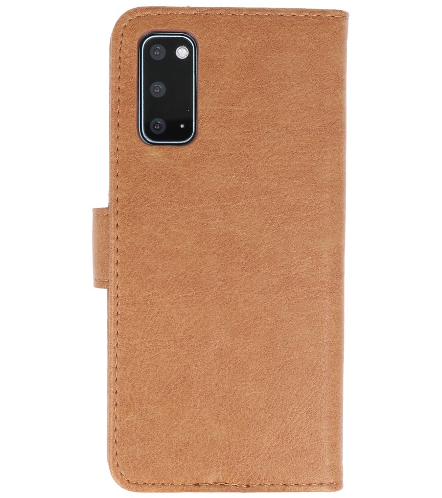 Bookstyle Wallet Cases Hoesje voor Samsung S20 Bruin