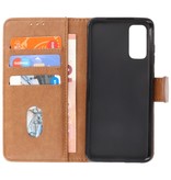 Bookstyle Wallet Cases Hoesje voor Samsung S20 Bruin