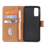 Bookstyle Wallet Cases Hoesje voor Samsung Galaxy S20 Bruin