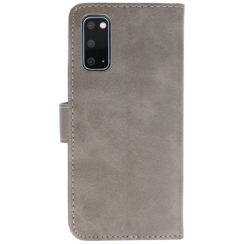 Bookstyle Wallet Cases Hoesje voor Samsung Galaxy S20 Grijs