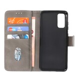 Bookstyle Wallet Cases Hoesje voor Samsung Galaxy S20 Grijs