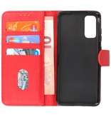 Bookstyle Wallet Cases Hoesje voor Samsung S20 Rood